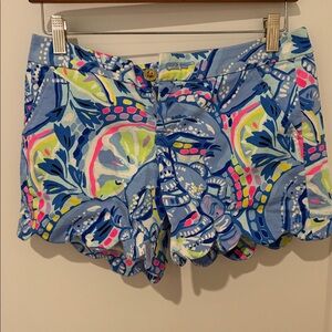 Lilly Pulitzer EUC Scalloped Buttercup Shorts Size 0
